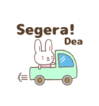 Cute rabbit stickers name, Dea（個別スタンプ：33）