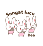 Cute rabbit stickers name, Dea（個別スタンプ：37）