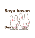Cute rabbit stickers name, Dea（個別スタンプ：38）