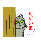 キジトラ猫のよく使う挨拶＆会話（個別スタンプ：5）