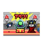 ドット絵 ネコブレイバー外伝 ネコ魔王（個別スタンプ：2）