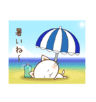 夏シリーズ⑥白ねこの夏（個別スタンプ：26）