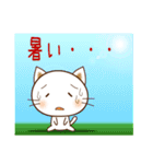 夏シリーズ⑥白ねこの夏（個別スタンプ：35）