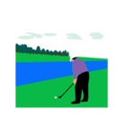 ゴルフスウィング（個別スタンプ：6）