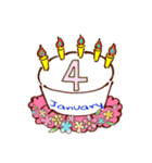 誕生日ケーキ 1月（個別スタンプ：5）