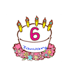 誕生日ケーキ 1月（個別スタンプ：7）