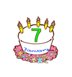 誕生日ケーキ 1月（個別スタンプ：8）