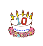 誕生日ケーキ 1月（個別スタンプ：11）