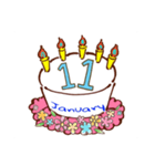 誕生日ケーキ 1月（個別スタンプ：12）