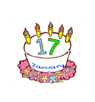 誕生日ケーキ 1月（個別スタンプ：18）