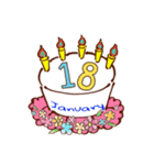 誕生日ケーキ 1月（個別スタンプ：19）