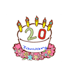 誕生日ケーキ 1月（個別スタンプ：21）