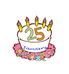 誕生日ケーキ 1月（個別スタンプ：26）