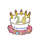 誕生日ケーキ 1月（個別スタンプ：29）