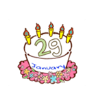 誕生日ケーキ 1月（個別スタンプ：30）