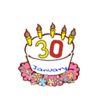 誕生日ケーキ 1月（個別スタンプ：31）