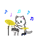 楽器演奏するネコ（個別スタンプ：6）