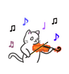 楽器演奏するネコ（個別スタンプ：13）
