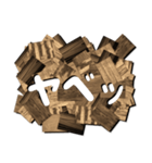 木材をバラまいた感じの吹き出し（N）（個別スタンプ：25）