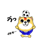 柴犬のサッカー(青シャツ)（個別スタンプ：18）