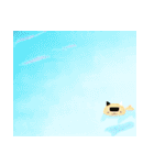 目が海苔の不思議な猫と海苔猫の友達 Part4（個別スタンプ：40）