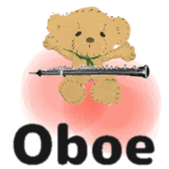 [LINEスタンプ] move orchestra oboe 2 English version