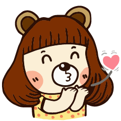 [LINEスタンプ] little beargirl