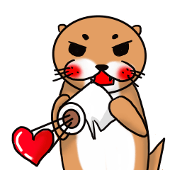 [LINEスタンプ] Otter with personality baby