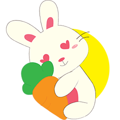 [LINEスタンプ] Usagi White Bunny