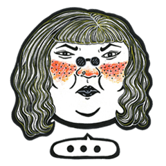 [LINEスタンプ] No.16 girl with freckle 1