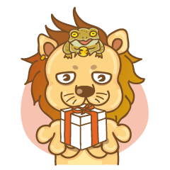 [LINEスタンプ] Honor the lion and his lucky friends