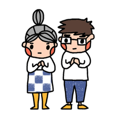 [LINEスタンプ] We are Expressionless couple~