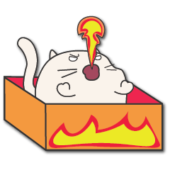 [LINEスタンプ] cute catty in box