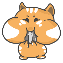 [LINEスタンプ] Chubby Yellow Hamster