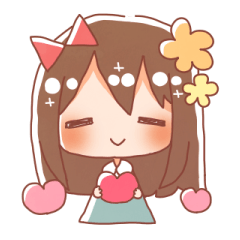 [LINEスタンプ] ほわほわ♡かわいい女の子と動物のスタンプ