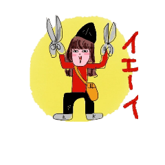 [LINEスタンプ] 美容師K子の毎日スタンプ