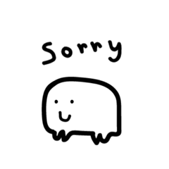 [LINEスタンプ] sorry with smile 1