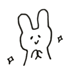 [LINEスタンプ] ざつ な うさぎ