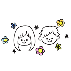 [LINEスタンプ] ほんわか2人