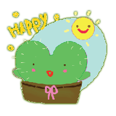 [LINEスタンプ] happy greenie