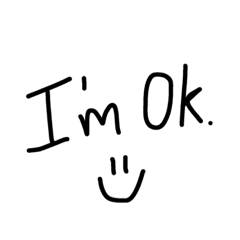 [LINEスタンプ] i am ok  it is meの画像（メイン）