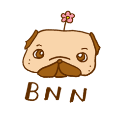 [LINEスタンプ] 私パグですか？（BNNver.)