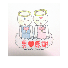 [LINEスタンプ] Hand Painted Angel