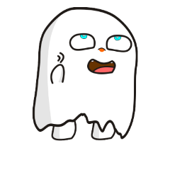 [LINEスタンプ] Curious Ghost