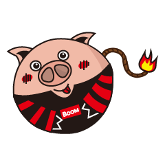 [LINEスタンプ] Bomb pig