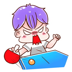 [LINEスタンプ] Go Ping Pong Team