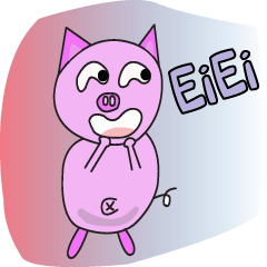 [LINEスタンプ] Piggy Eiei