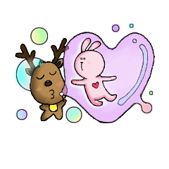 [LINEスタンプ] Pharma deer ＆ his best friend