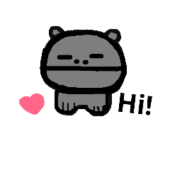 [LINEスタンプ] clumsy hippo