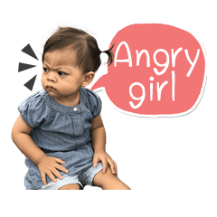 [LINEスタンプ] Rada , The angry girl